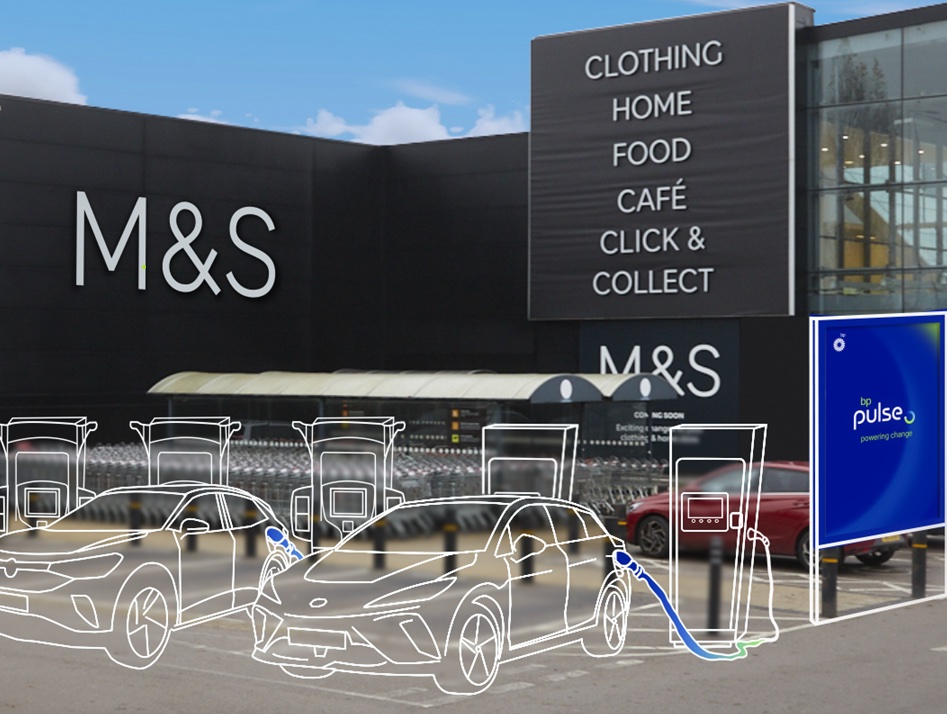 M&S and bp pulse spark rapid charging roll out